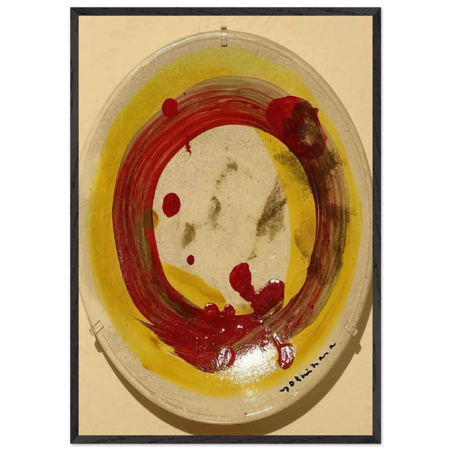 Circle - 1963 - Jiro Yoshihara 70x100 cm / 28x40 inches Framed Art Print – Black Wooden Frame