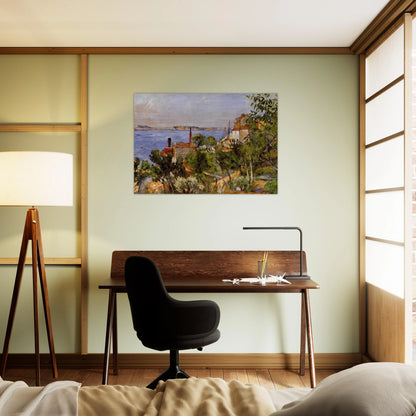 Landscape. Study after Nature - Paul Cézanne Brushed Aluminum Print - 70x100 cm / 28x40 inches | Paul Cézanne Aluminum Print | Paul Cézanne Prints