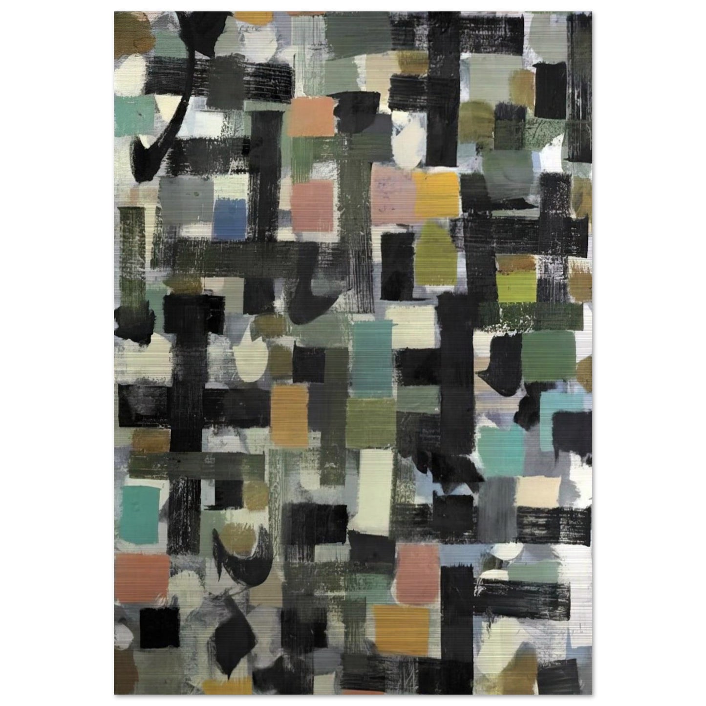 Shapes - 1950 - Bradley Walker Tomlin Brushed Aluminum Print - 70x100 cm / 28x40 inches | Bradley Walker Tomlin Aluminum Print | Bradley Walker Tomlin Prints