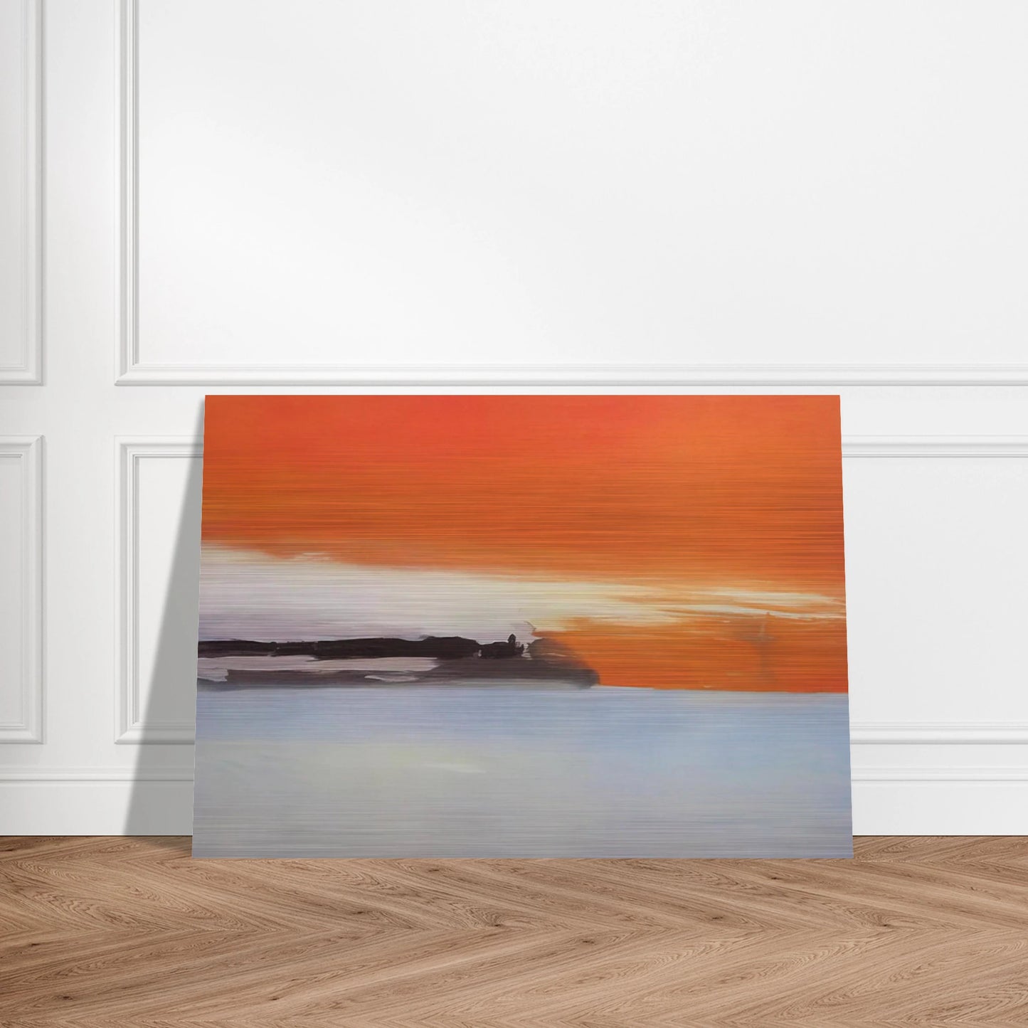 Chemin de fer au bord de la mer, soleil couchant - 1955 - Nicolas de Stael Brushed Aluminum Print - 70x100 cm / 28x40 inches | Nicolas de Stael Aluminum Print | Nicolas de Stael Prints