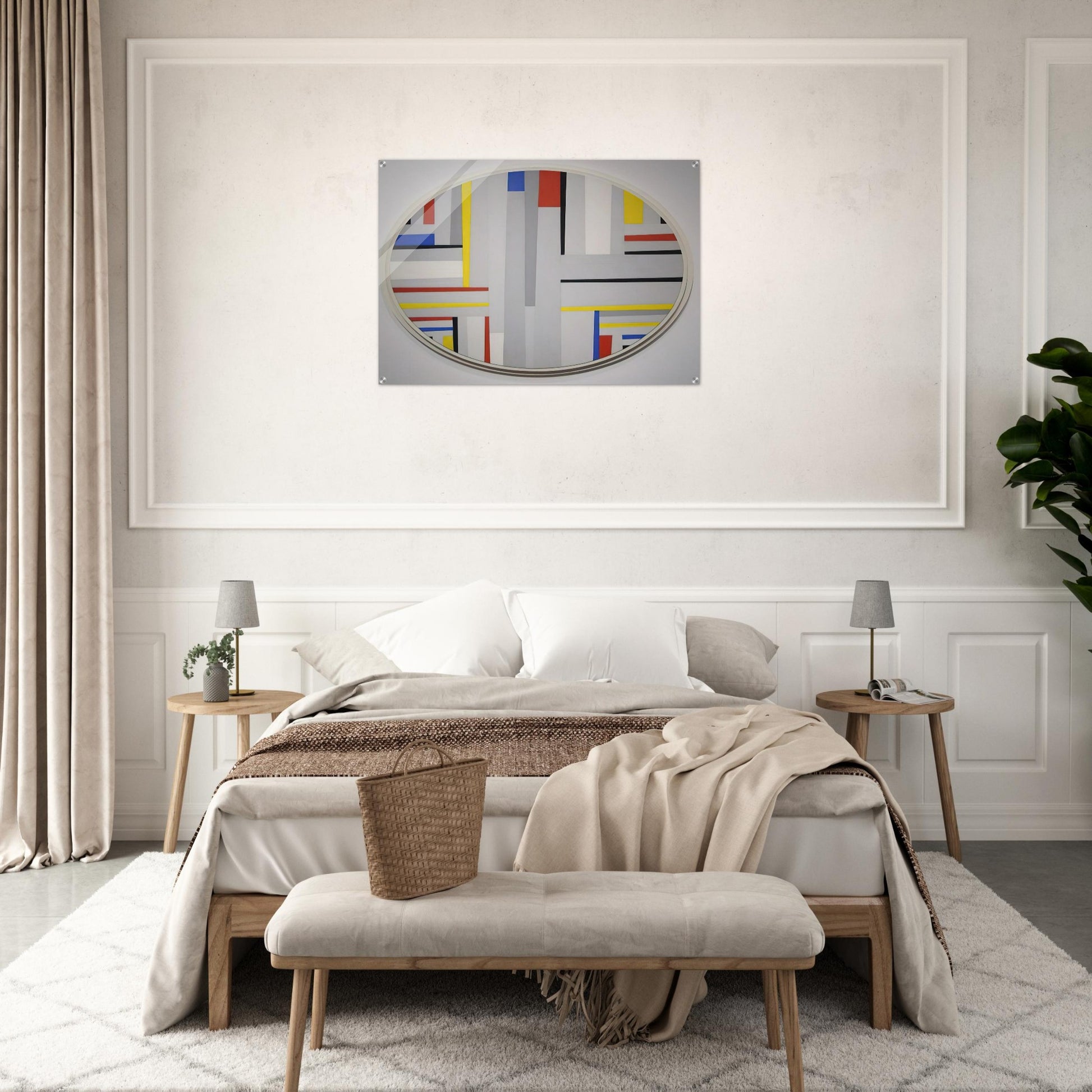 Relational Painting, Tondo - Neoplasticism - Fritz Glarner Acrylic Print - 70x100 cm / 28x40″ inches | Fritz Glarner Wall Art | Fritz Glarner Prints