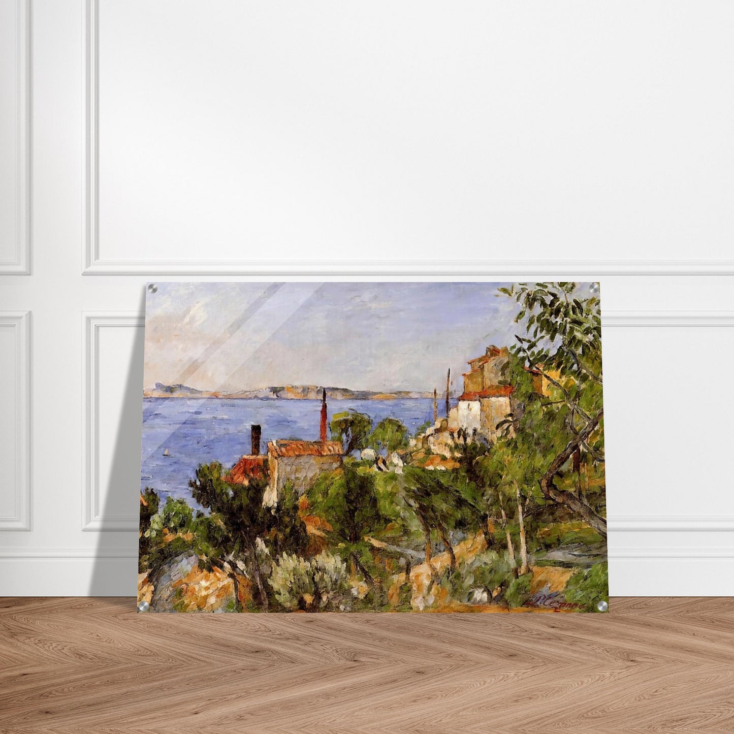 Landscape. Study after Nature - Paul Cézanne Acrylic Print - 70x100 cm / 28x40″ inches