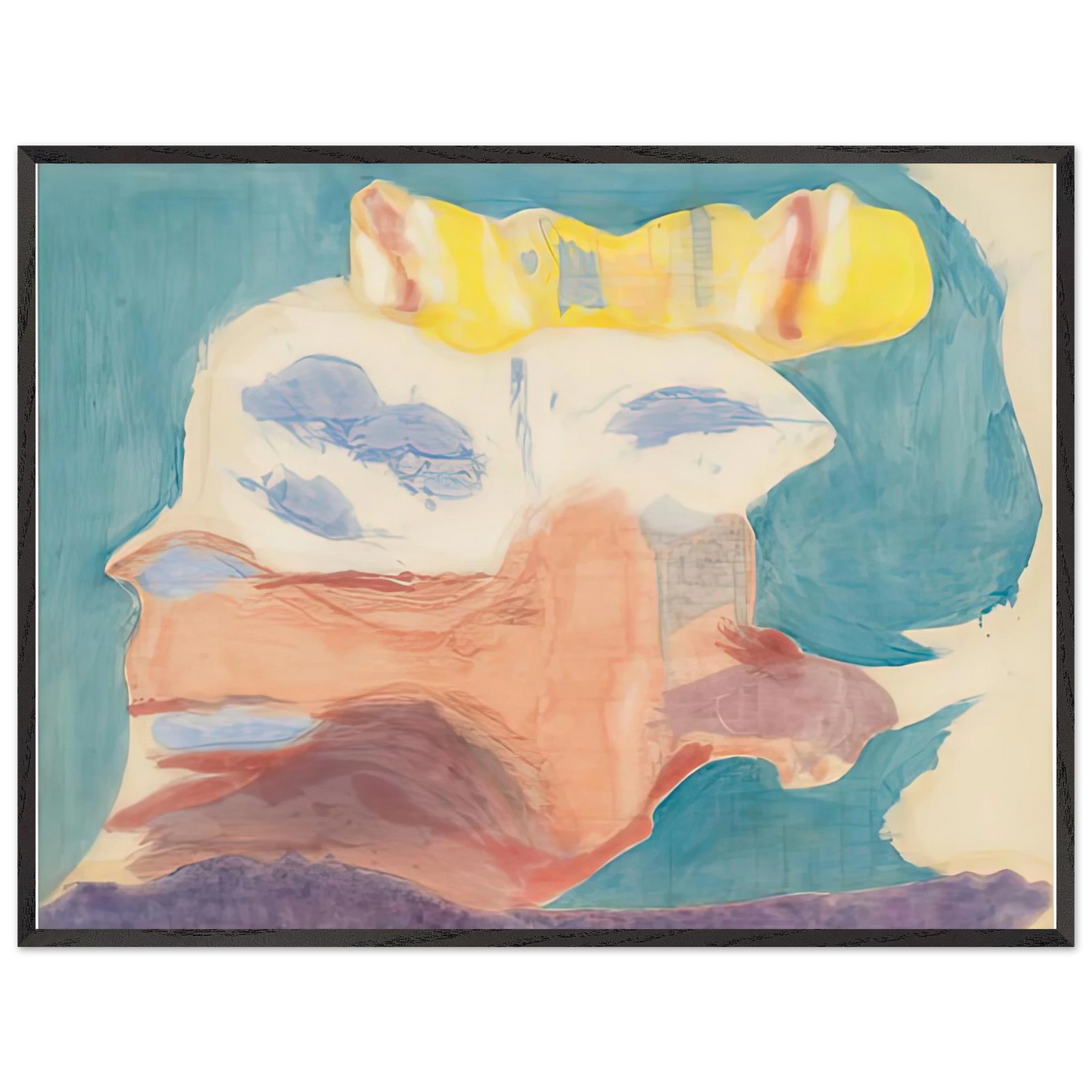 Helen Frankenthaler - Sea Goddess, 1963- Wall Art - 60x80 cm / 24x32 inches - Fine Art Poster-canvas - -