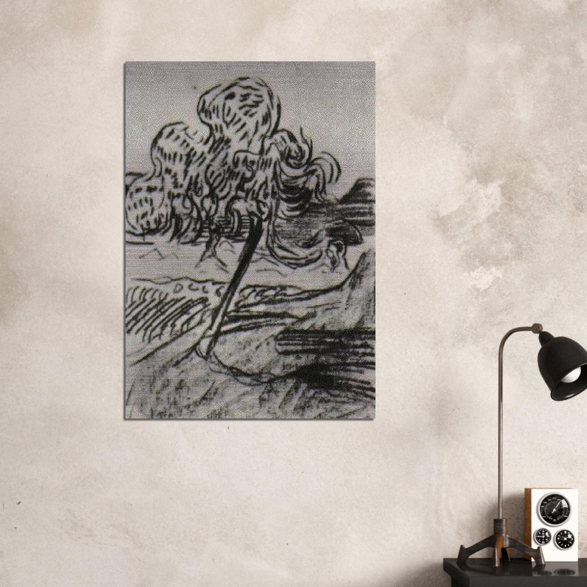 Study of a Fruit Tree - Vincent van Gogh Brushed Aluminum Print - 70x100 cm / 28x40 inches | Vincent van Gogh Aluminum Print | Vincent van Gogh Prints