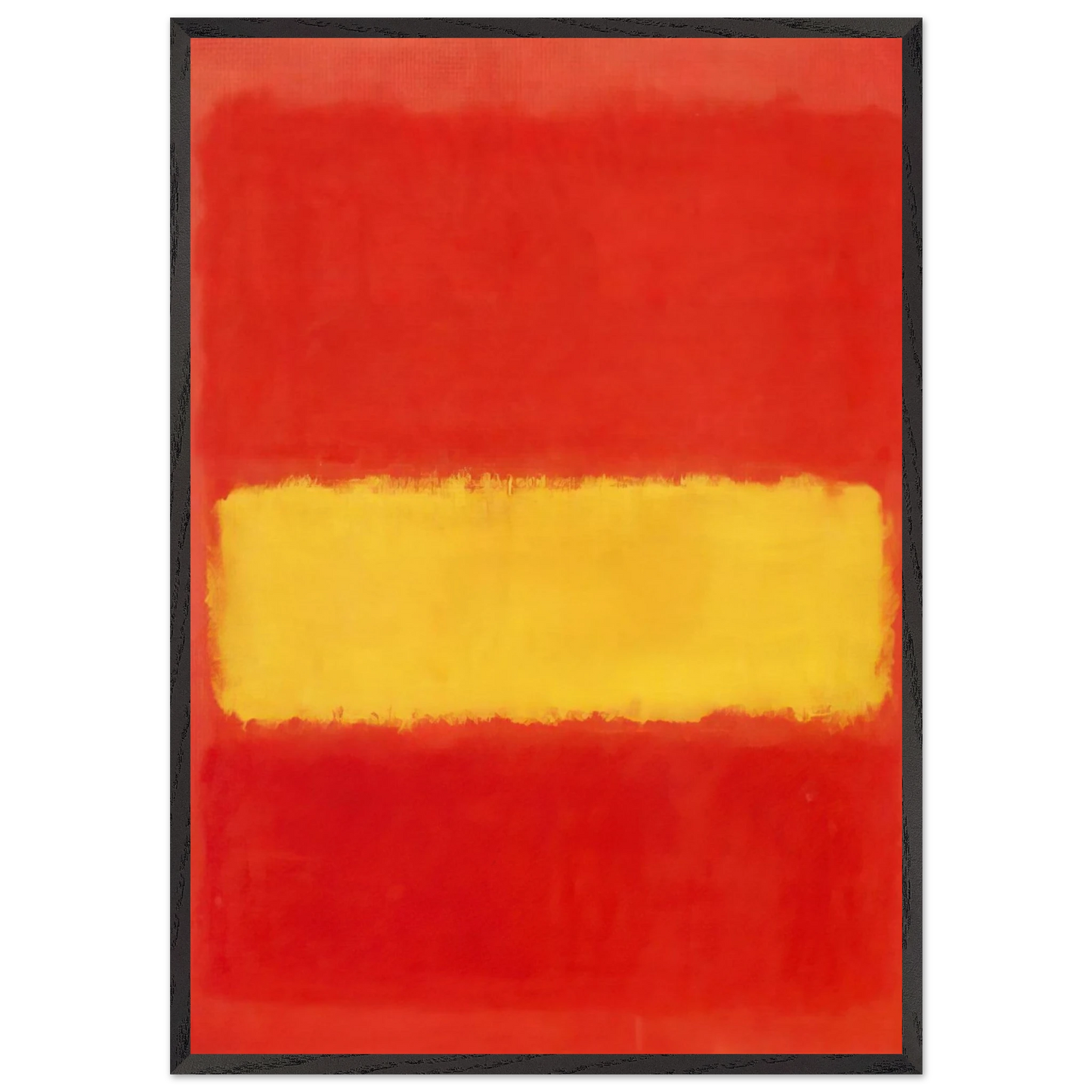 Yellow band - 1956 - Mark Rothko 70x100 cm / 28x40 inches Framed Art Print – Black Wooden Frame
