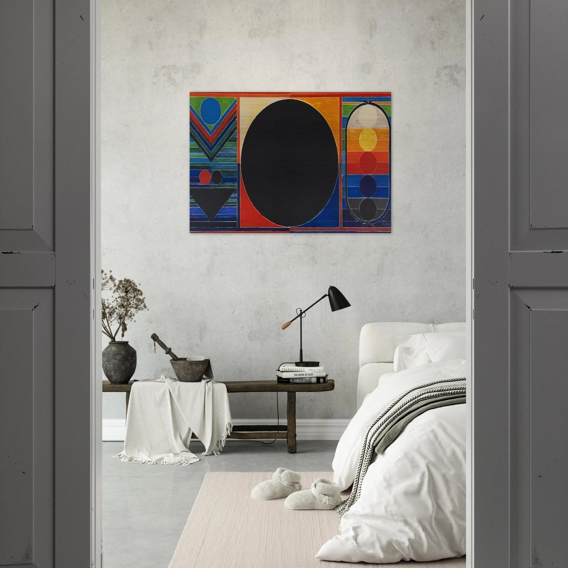 Composition Geometrique - 2007 - S. H. Raza Brushed Aluminum Print - 70x100 cm / 28x40 inches | S. H. Raza Aluminum Print | S. H. Raza Prints