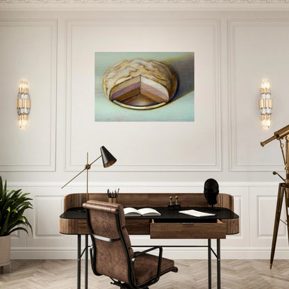 Neapolitan Meringue - 1999 - Wayne Thiebaud Brushed Aluminum Print - 70x100 cm / 28x40 inches | Wayne Thiebaud Aluminum Print | Wayne Thiebaud Prints