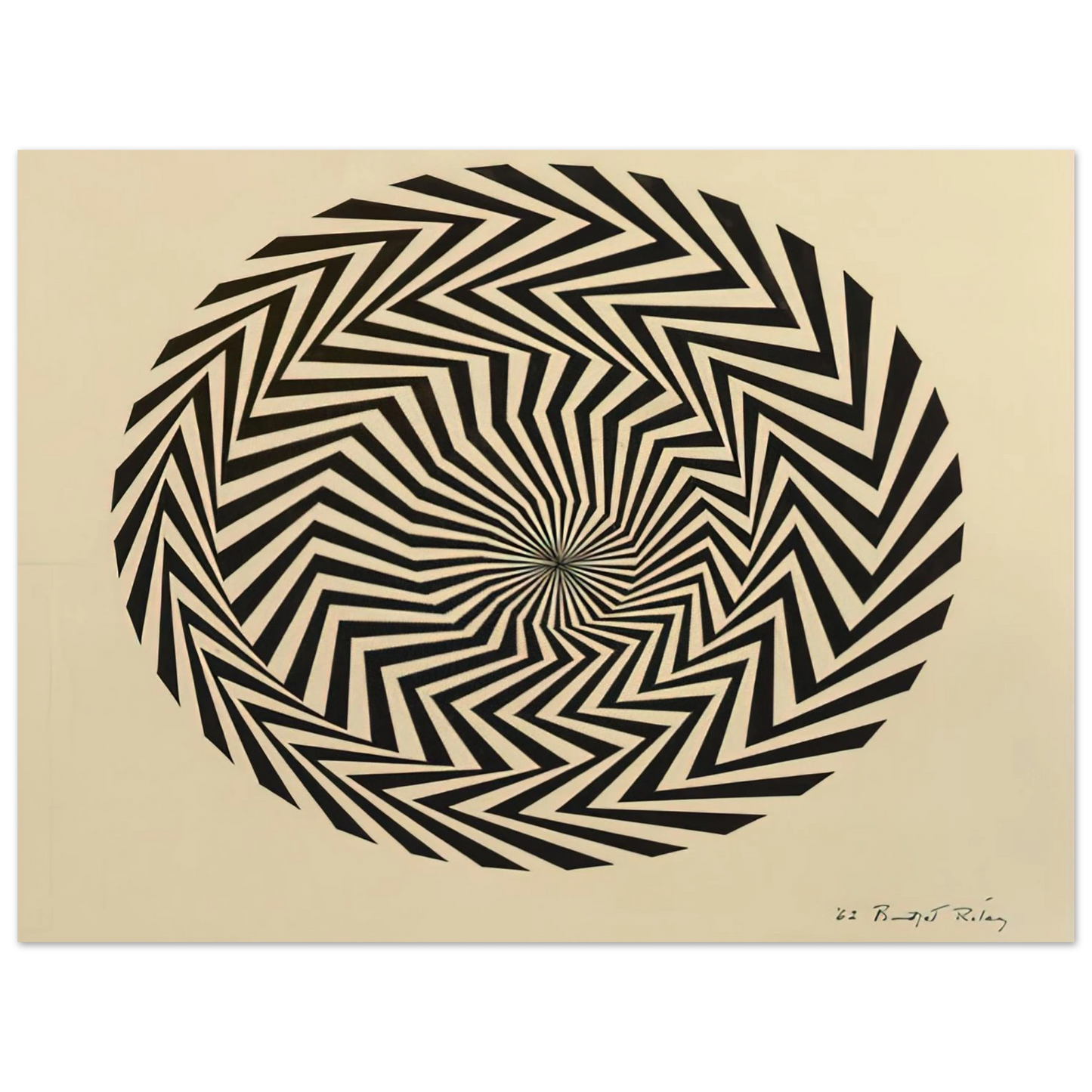 Bridget Riley - BLAZE STUDY 1962  75x100 cm / 30x40inches Fine Art Poster