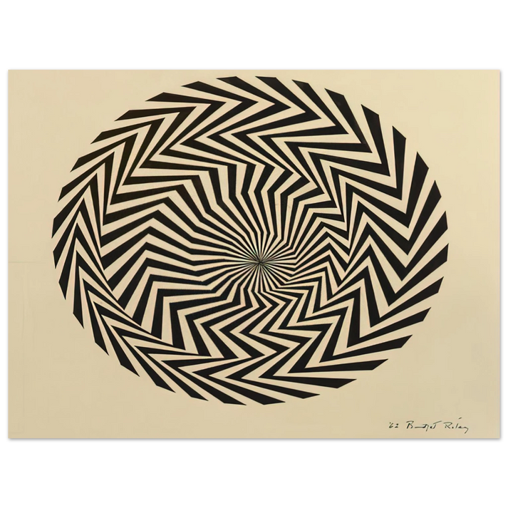 Bridget Riley - BLAZE STUDY 1962  75x100 cm / 30x40inches Fine Art Poster