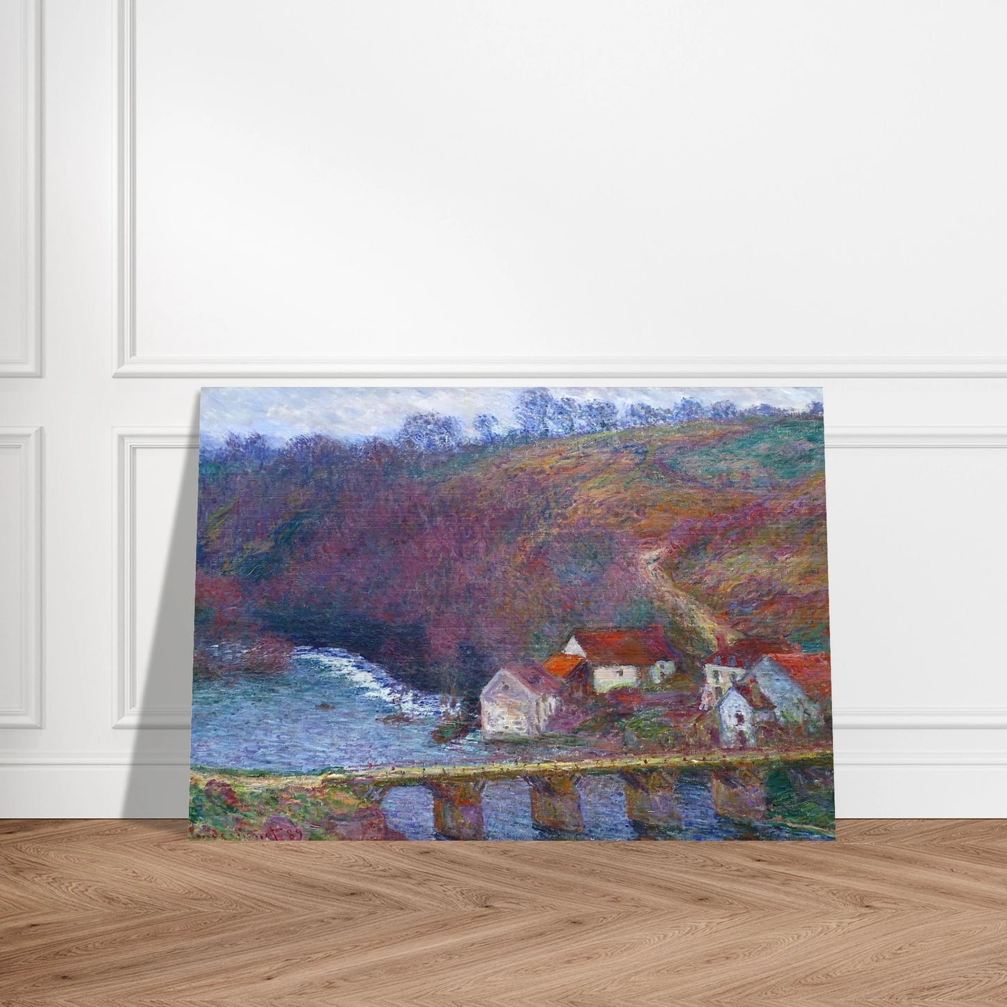 The Grande Creuse by the Bridge at Vervy - claude monet Brushed Aluminum Print - 70x100 cm / 28x40 inches | claude monet Aluminum Print | claude monet Prints