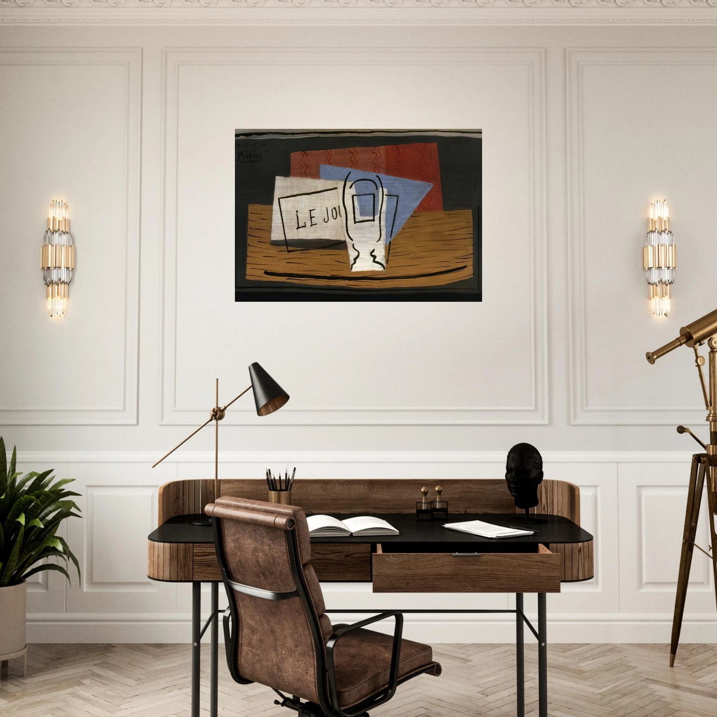 Still life - 1921 - Pablo Picasso Brushed Aluminum Print - 70x100 cm / 28x40 inches | Pablo Picasso Aluminum Print | Pablo Picasso Prints