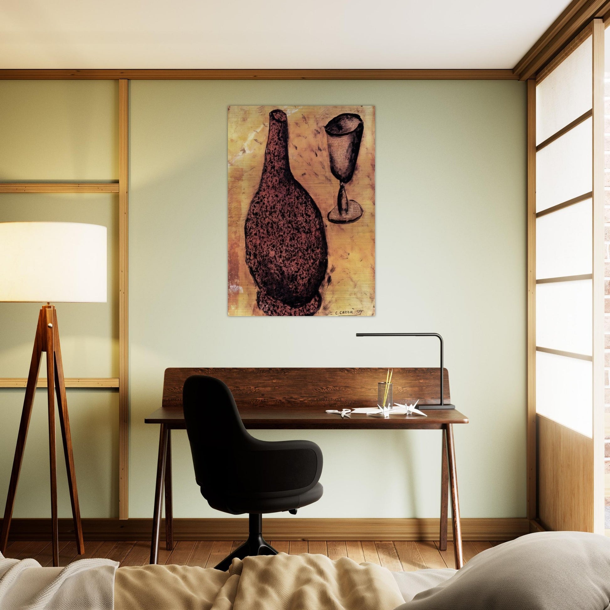 IL FIASCO 1915 - Carlo Carra Brushed Aluminum Print - 70x100 cm / 28x40 inches | Carlo Carra Aluminum Print | Carlo Carra Prints