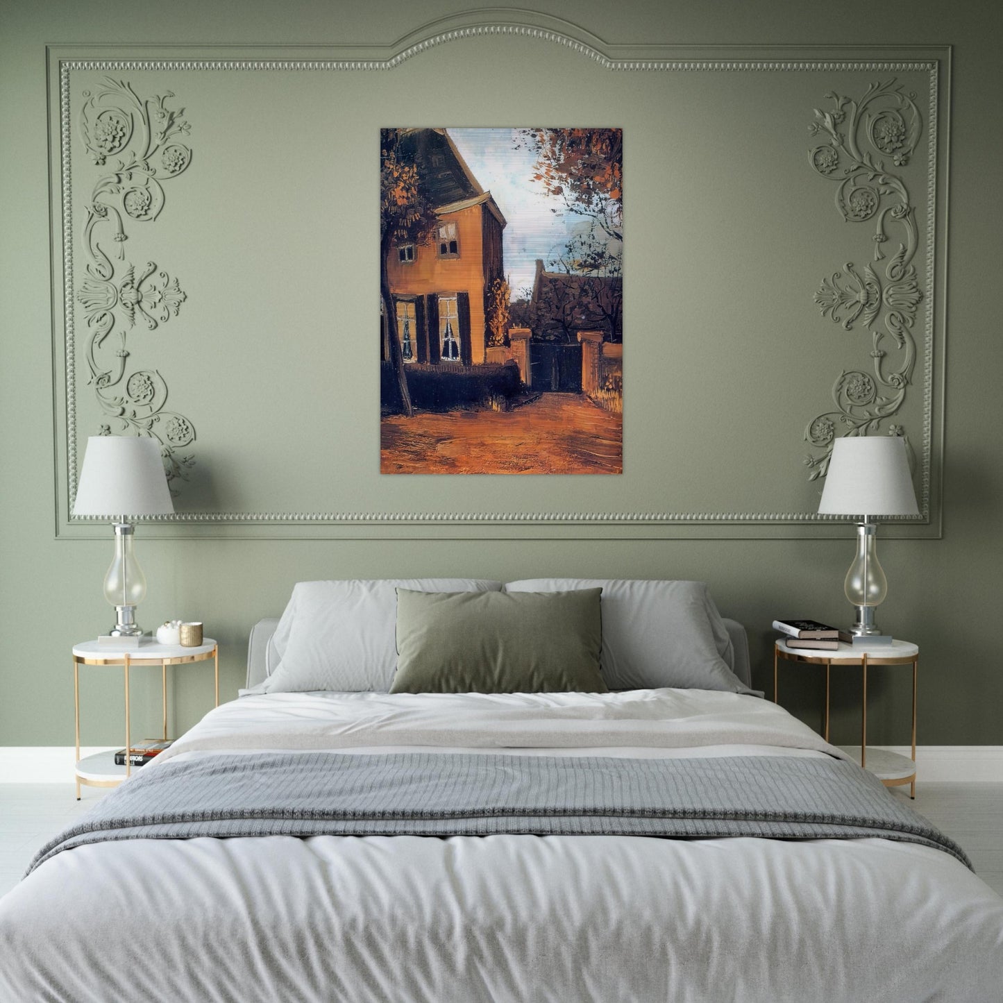 The Vicarage at Nuenen - Vincent van Gogh Brushed Aluminum Print - 70x100 cm / 28x40 inches | Vincent van Gogh Aluminum Print | Vincent van Gogh Prints