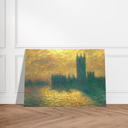 Houses of Parliament - claude monet Brushed Aluminum Print - 70x100 cm / 28x40 inches | claude monet Aluminum Print | claude monet Prints