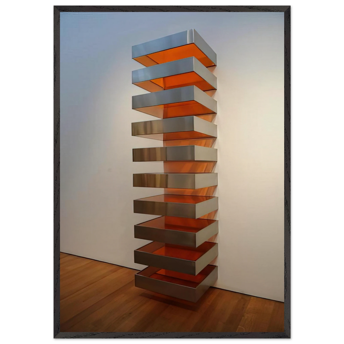 Untitled DSS 120 - 1968 - Donald Judd 70x100 cm / 28x40 inches Framed Art Print – Black Wooden Frame