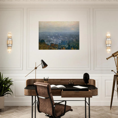 Mount Hood and the Valley of the Willamette - Childe Hassam Brushed Aluminum Print - 70x100 cm / 28x40 inches | Childe Hassam Aluminum Print | Childe Hassam Prints