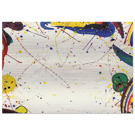 #2 Pri-Rain - Sam Francis Brushed Aluminum Print - 70x100 cm / 28x40 inches | Sam Francis Aluminum Print | Sam Francis Prints