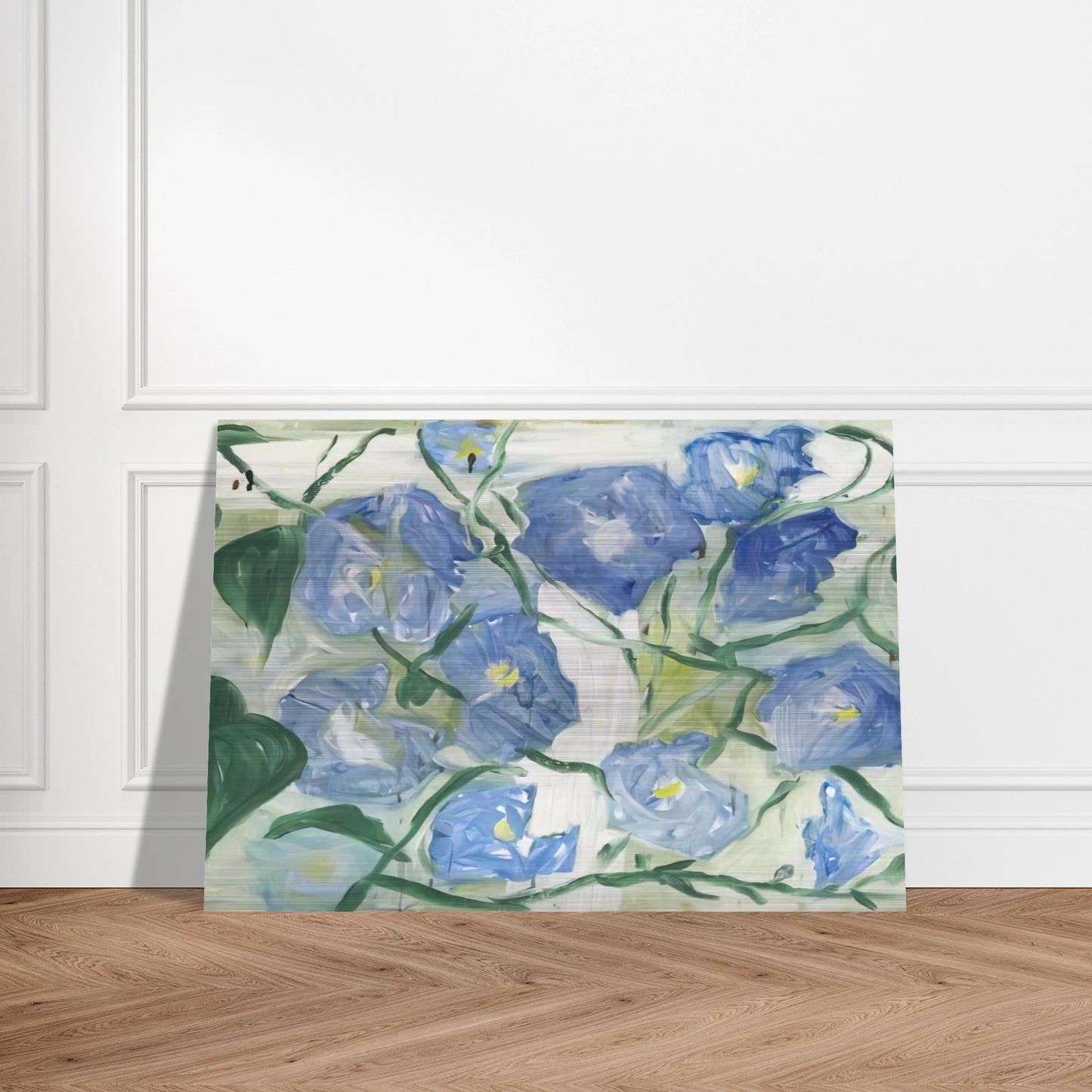 Morning Glories - 1984 - Jennifer Bartlett Brushed Aluminum Print - 70x100 cm / 28x40 inches | Jennifer Bartlett Aluminum Print | Jennifer Bartlett Prints