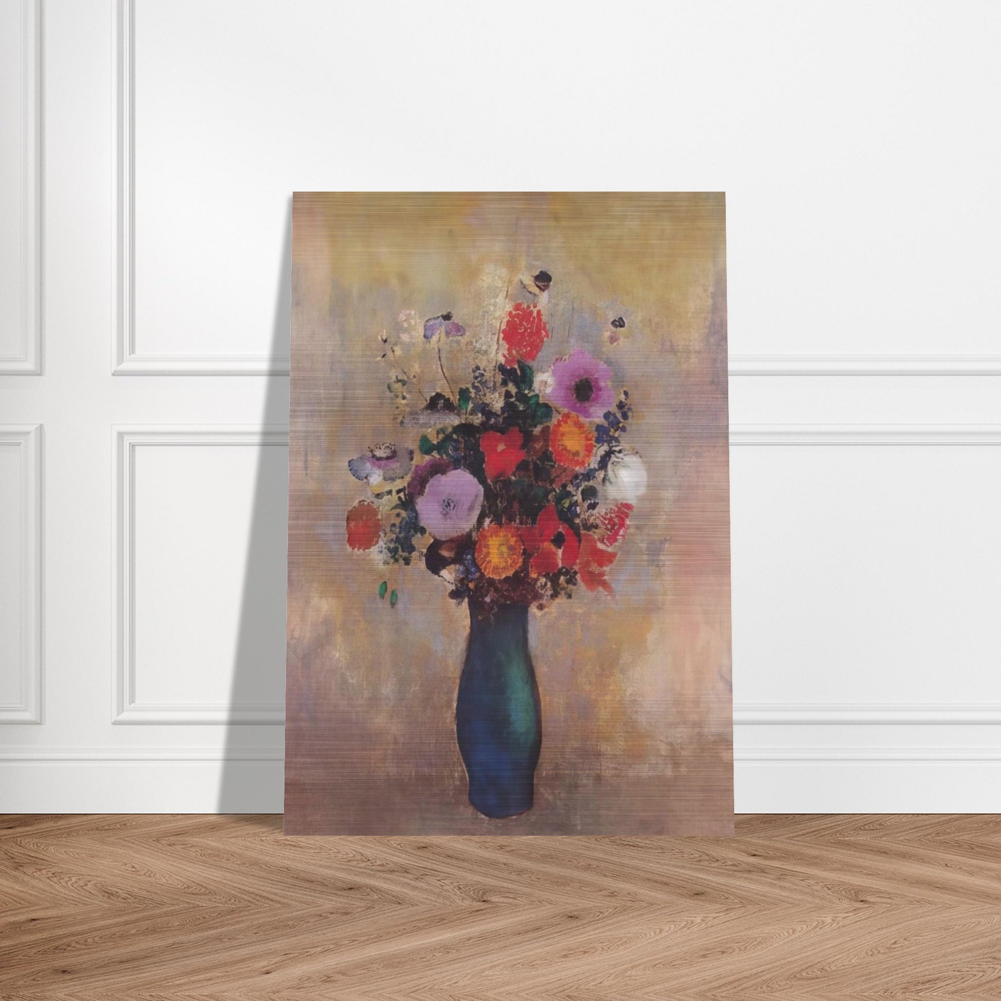 WILDFLOWERS - Odilon Redon Brushed Aluminum Print - 70x100 cm / 28x40 inches | Odilon Redon Aluminum Print | Odilon Redon Prints
