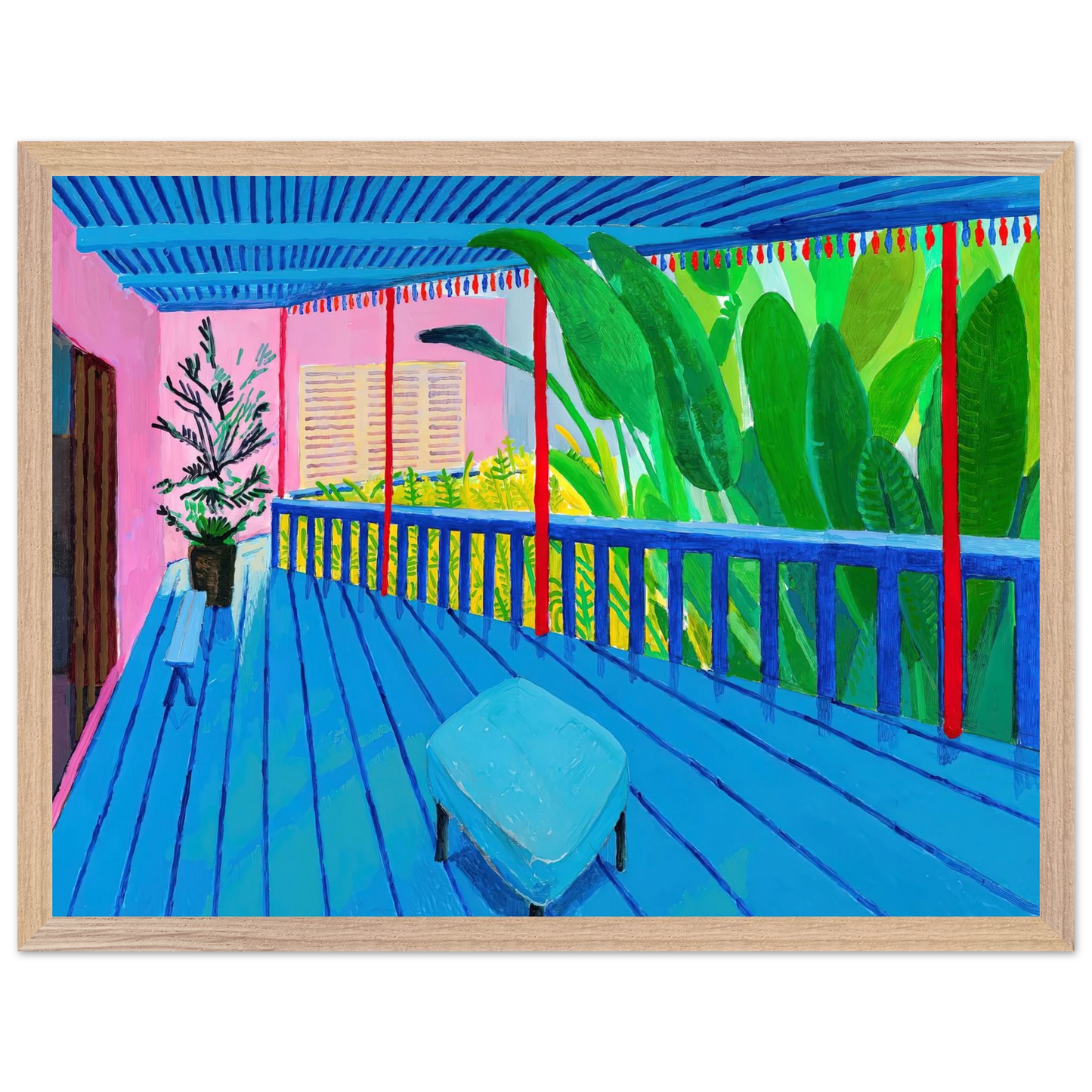David Hockney - David Hockney Wall art - 13x18 cm / 5x7 inches - Premium Wooden Framed Poster With Fine Art Paper-canvas - Black frame