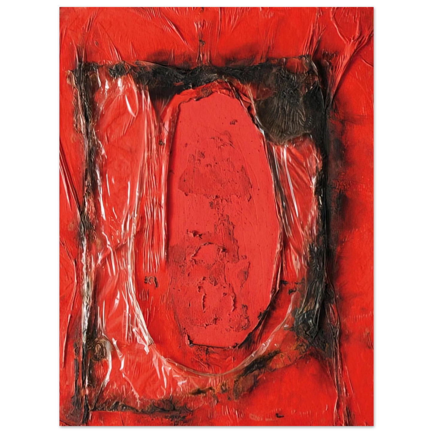 Alberto Burri - Red Plastic - 1961  75x100 cm / 30x40inches Fine Art Poster