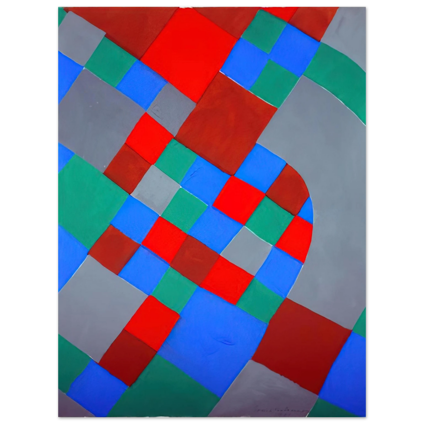 Sonia Delaunay - WORD POETRY POETRY OF COLORS  75x100 cm / 30x40inches Fine Art Poster