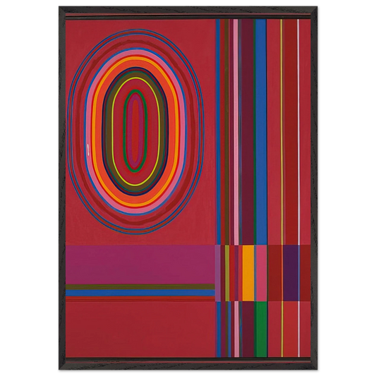Red Rose - 1966 - John Ferren 70x100 cm / 28x40 inches Framed Art Print – Black Wooden Frame