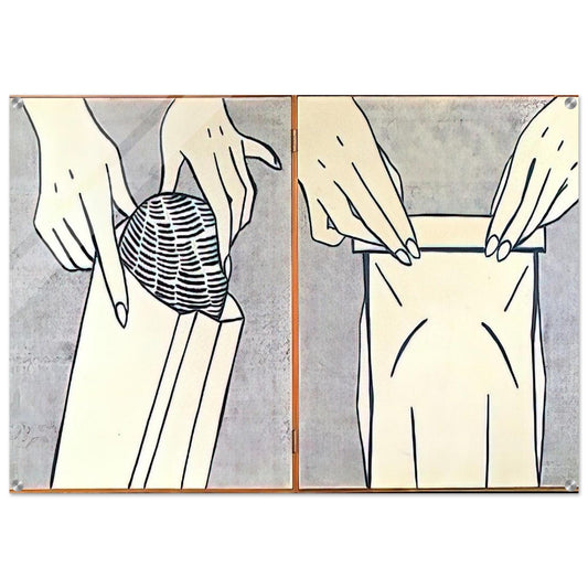 BREAD IN BAG 1961 - Roy Lichtenstein Acrylic Print - 70x100 cm / 28x40″ inches