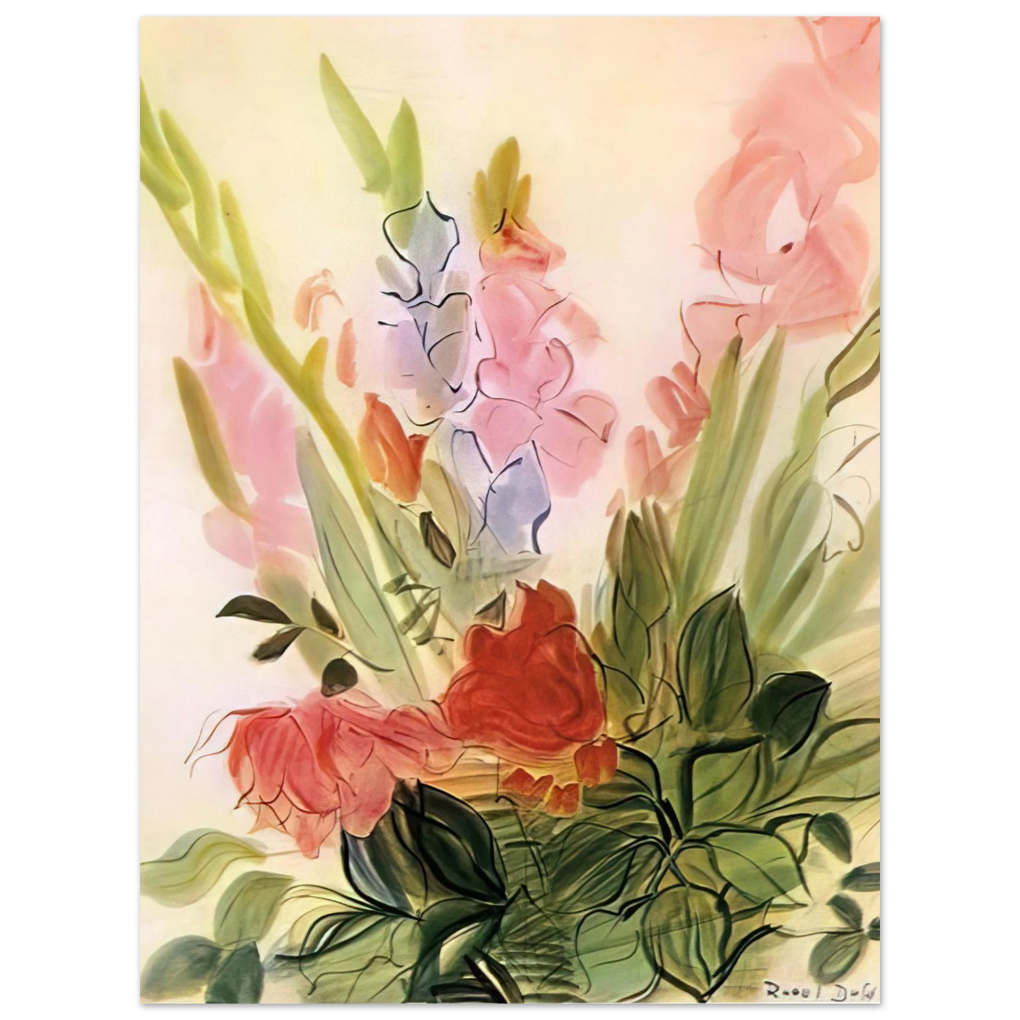 Raoul Dufy - GLADIOLI 1942  75x100 cm / 30x40inches Fine Art Poster