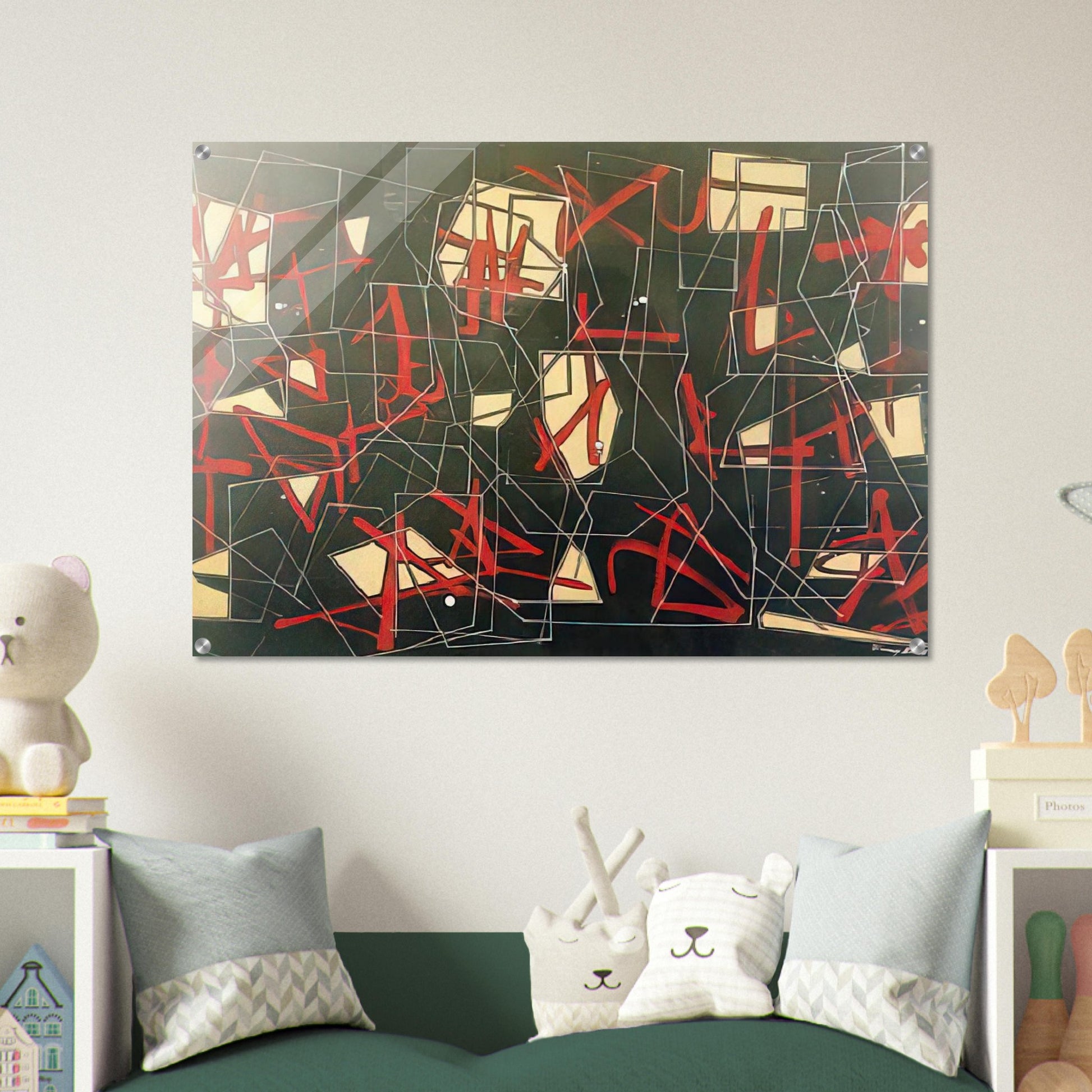 Synapse - 1950 - Jimmy Ernst Acrylic Print - 70x100 cm / 28x40″ inches | Jimmy Ernst Wall Art | Jimmy Ernst Prints