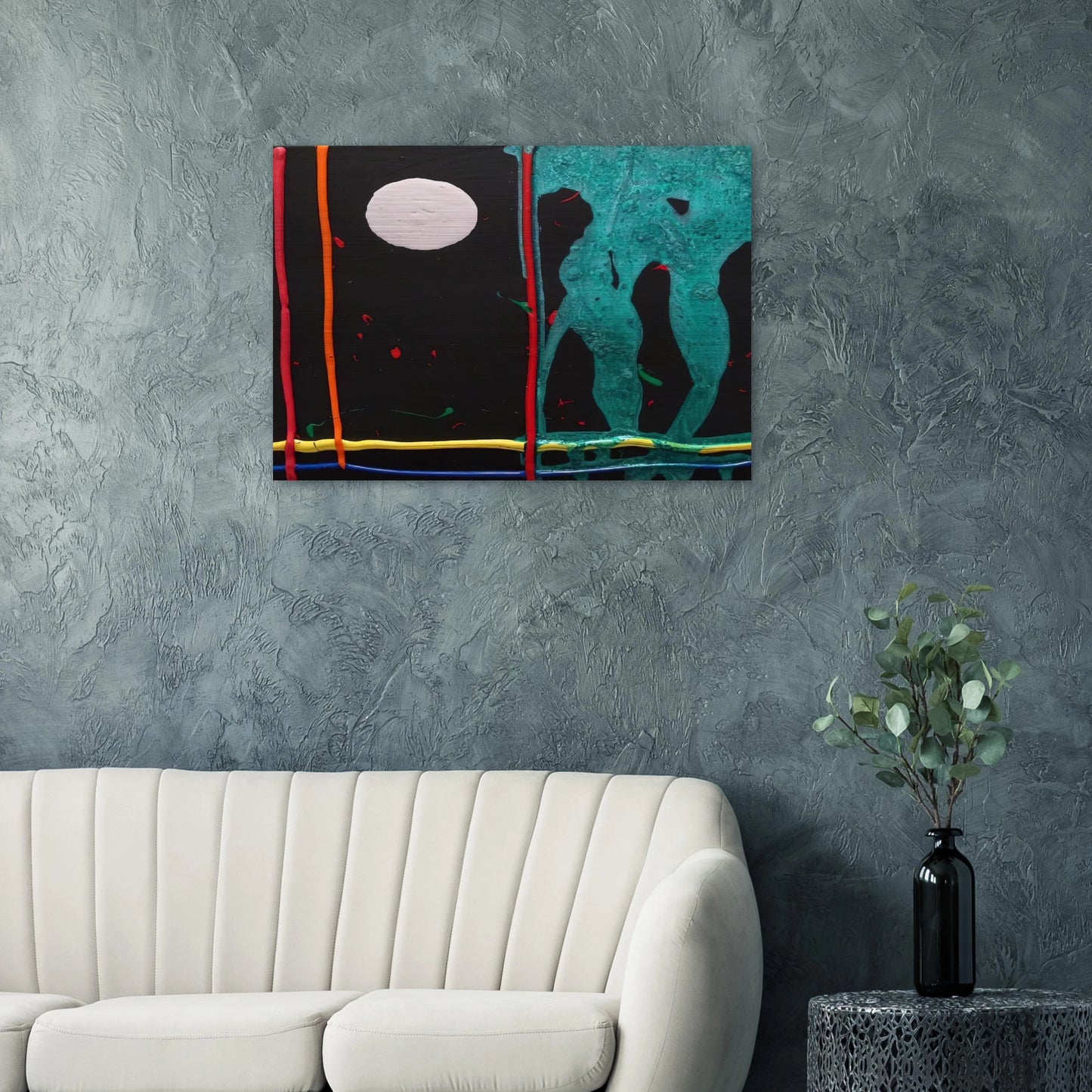 Watching 20-1-07 - 2007 - John Hoyland Brushed Aluminum Print - 70x100 cm / 28x40 inches | John Hoyland Aluminum Print | John Hoyland Prints