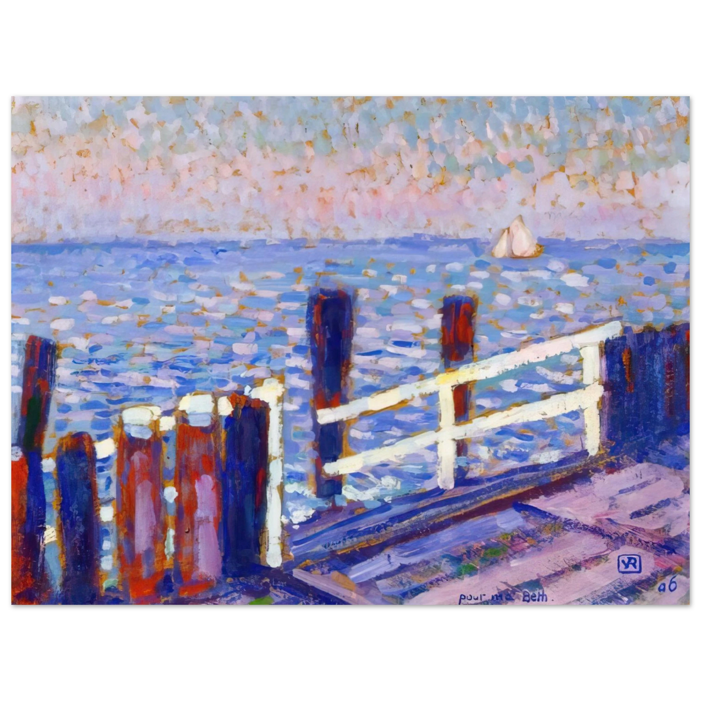 Theo van Rysselberghe - THE JETTY 1906  75x100 cm / 30x40inches Fine Art Poster