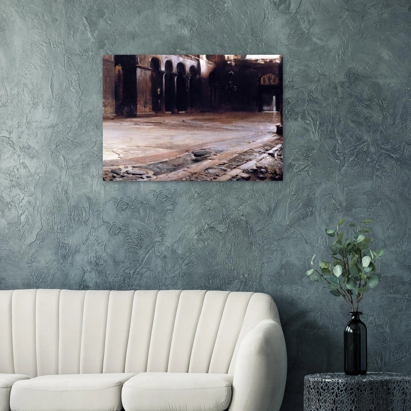 Pavement of St. Mark's - John Singer Sargent Brushed Aluminum Print - 70x100 cm / 28x40 inches | John Singer Sargent Aluminum Print | John Singer Sargent Prints