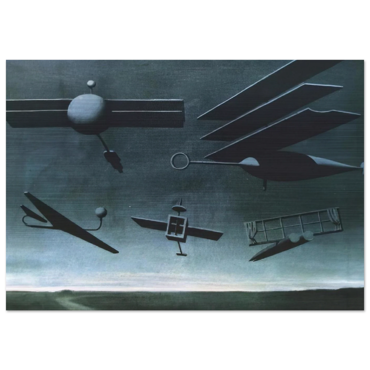 BLACK FLAG 1937 - Rene Magritte Brushed Aluminum Print - 70x100 cm / 28x40 inches | Rene Magritte Aluminum Print | Rene Magritte Prints
