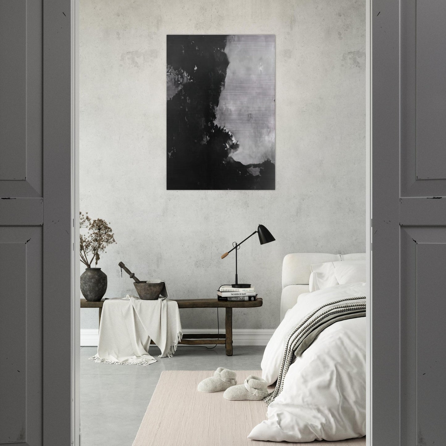 Untitled Black Painting - 1950 - Edward Corbett Brushed Aluminum Print - 70x100 cm / 28x40 inches | Edward Corbett Aluminum Print | Edward Corbett Prints