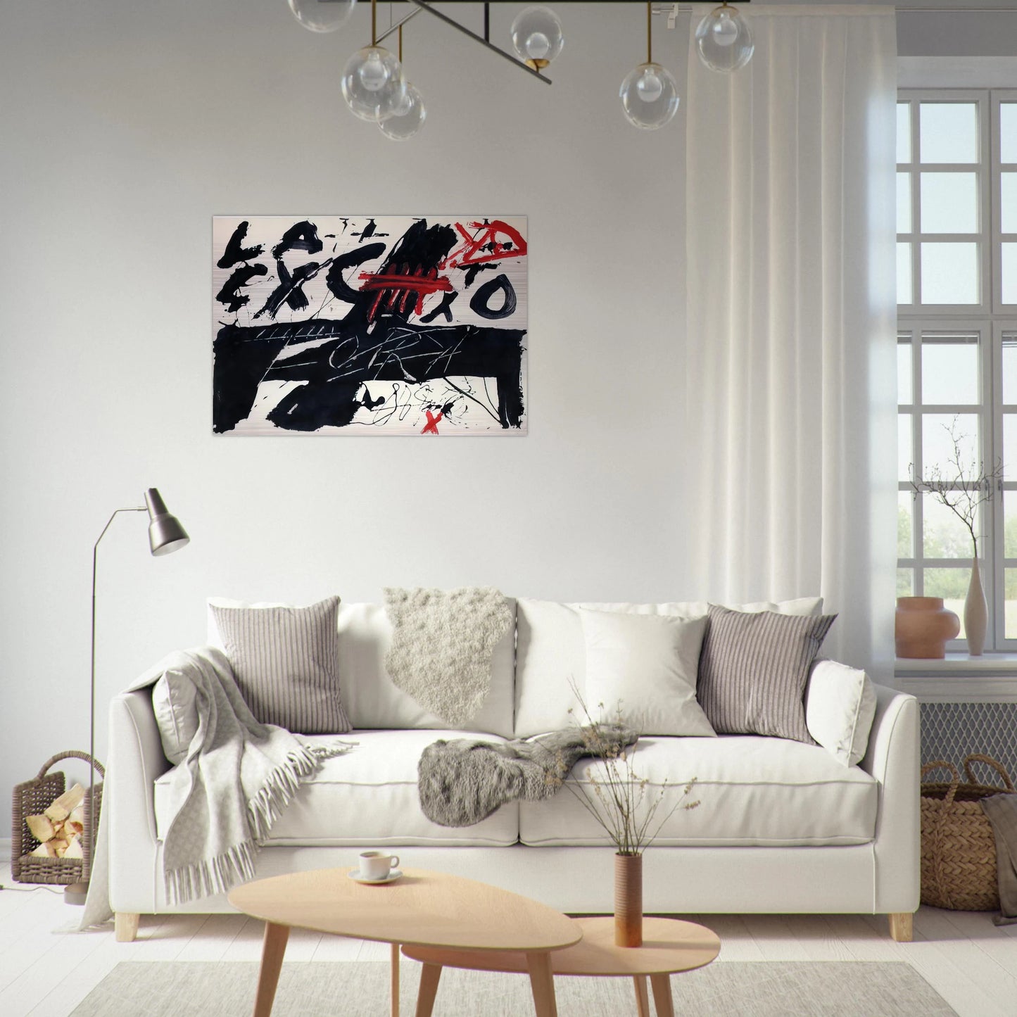 NEGRE I ROIG III FORA 1976 - Antoni Tapies Brushed Aluminum Print - 70x100 cm / 28x40 inches | Antoni Tapies Aluminum Print | Antoni Tapies Prints
