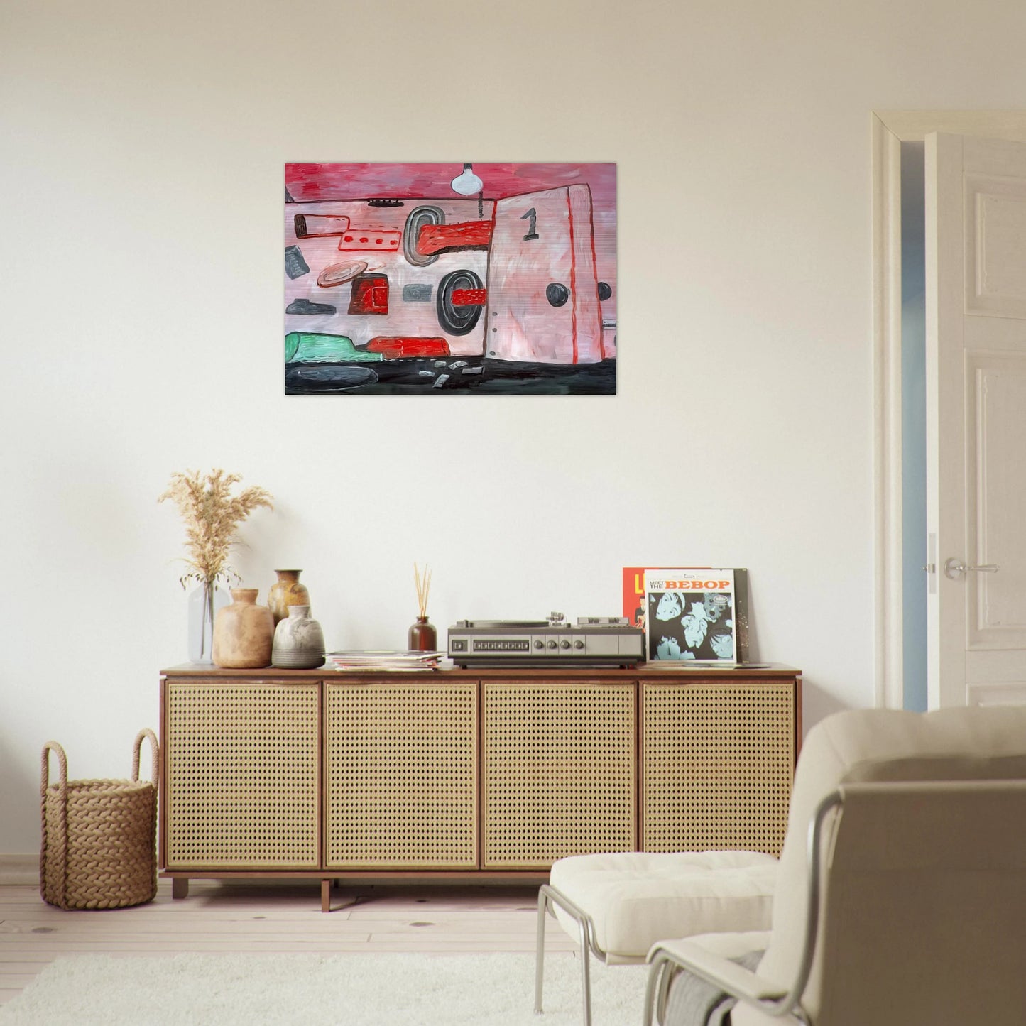INSIDE OUTSIDE 1977 - Philip Guston Brushed Aluminum Print - 70x100 cm / 28x40 inches | Philip Guston Aluminum Print | Philip Guston Prints