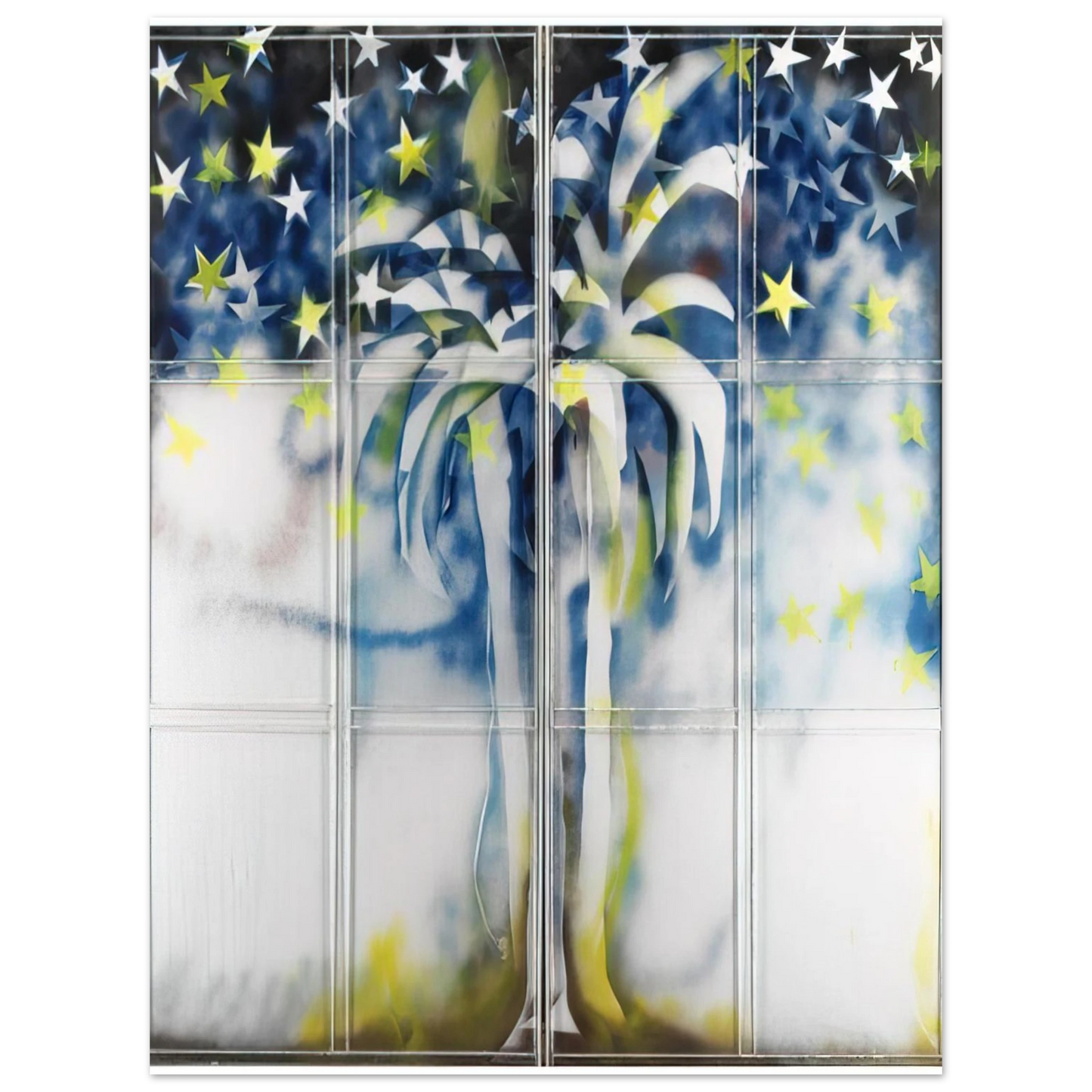 Mario Schifano - Tutte stelle  particolare dell'oasi - 1967  75x100 cm / 30x40inches Fine Art Poster