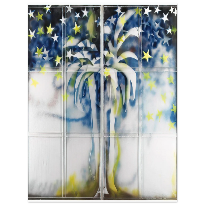 Mario Schifano - Tutte stelle  particolare dell'oasi - 1967  75x100 cm / 30x40inches Fine Art Poster
