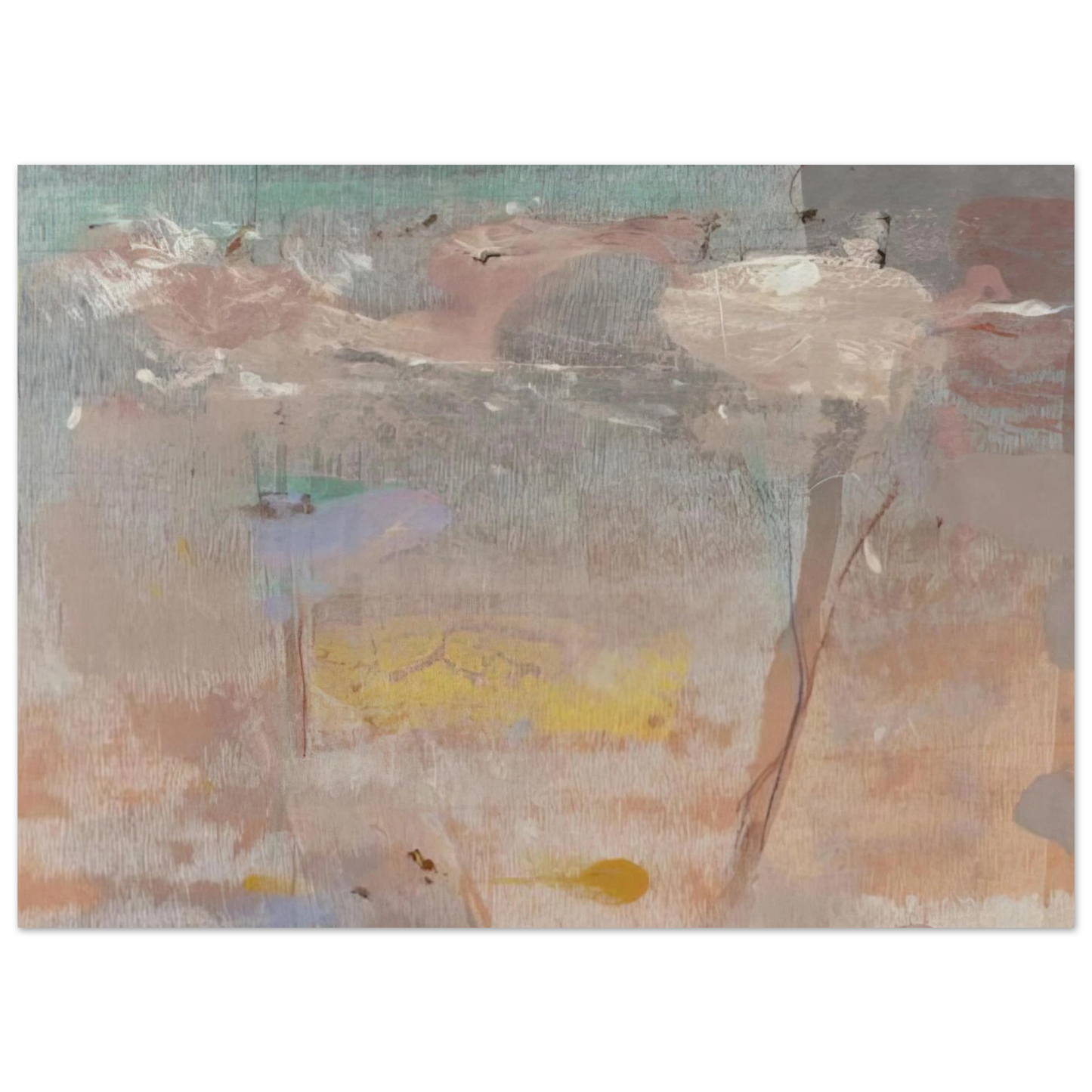 Helen Frankenthaler - Monotype I - 1981 Wall art - A3 (29.7 x 42  cm) - Premium Wooden Framed Poster With Fine Art Paper-canvas - White frame
