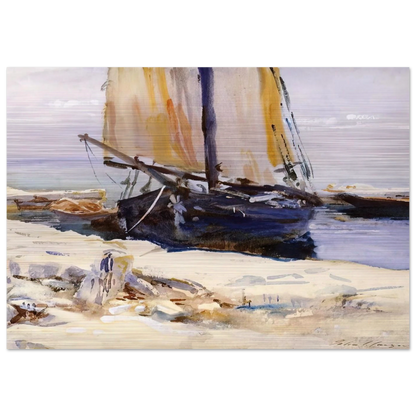 Above Lake Garda at San Vigilio - John Singer Sargent Brushed Aluminum Print - 70x100 cm / 28x40 inches | John Singer Sargent Aluminum Print | John Singer Sargent Prints