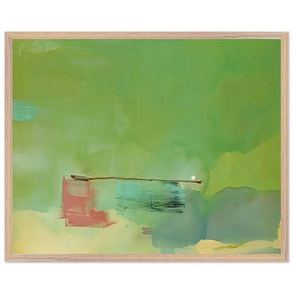 Helen Frankenthaler - Springscape - 1975 Wall art - 40x50 cm / 16x20 inches - Premium Wooden Framed Poster With Fine Art Paper-canvas - Black frame
