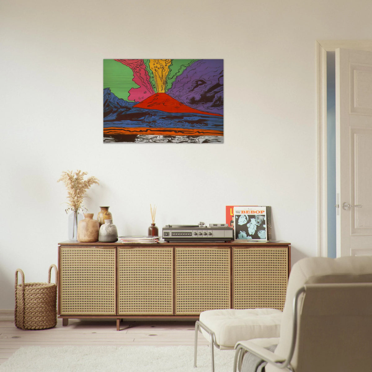 Vesuvius - Andy Warhol Brushed Aluminum Print - 70x100 cm / 28x40 inches | Andy Warhol Aluminum Print | Andy Warhol Prints
