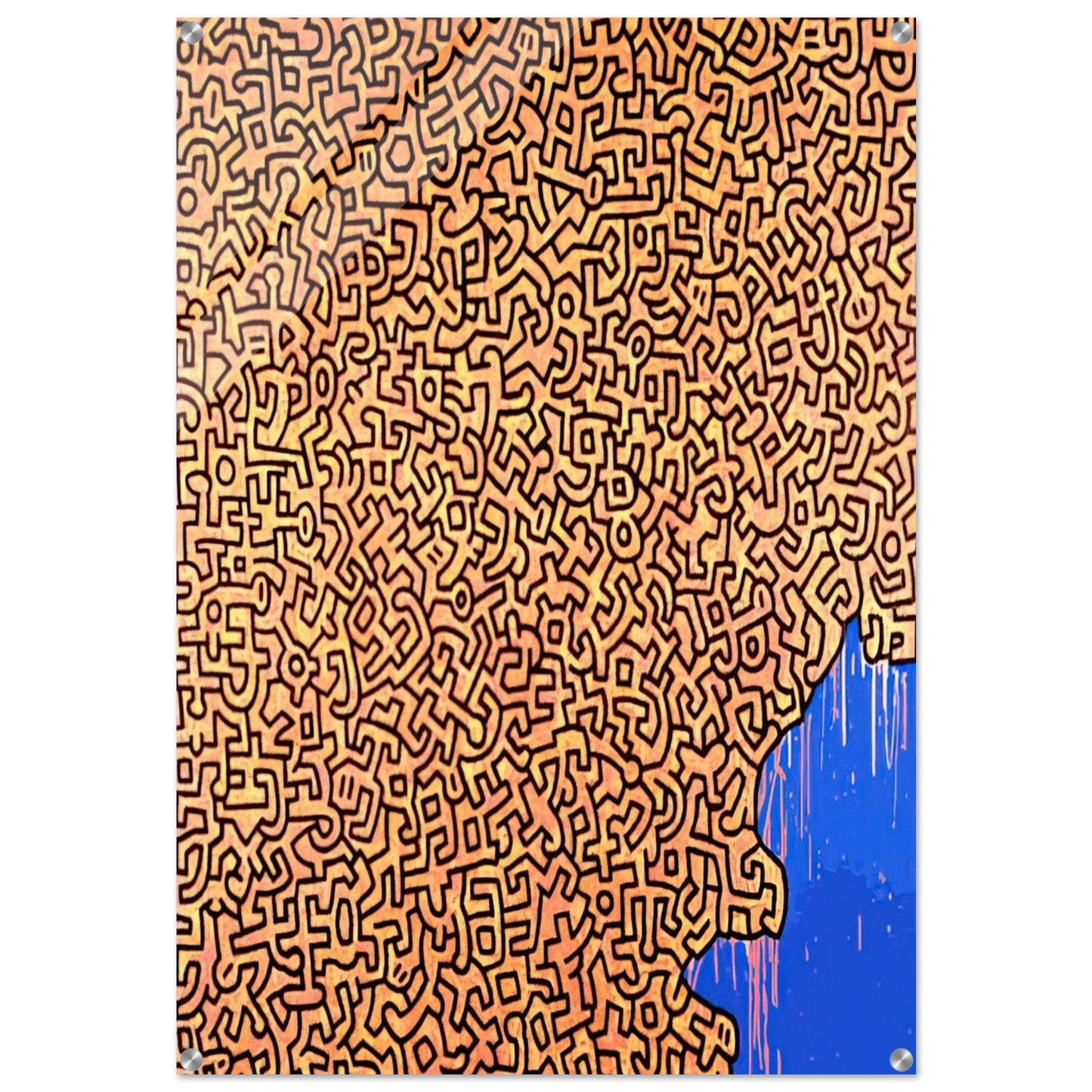 BRAZIL 1989 - Keith Haring Acrylic Print - 70x100 cm / 28x40″ inches | Keith Haring Wall Art | Keith Haring Prints
