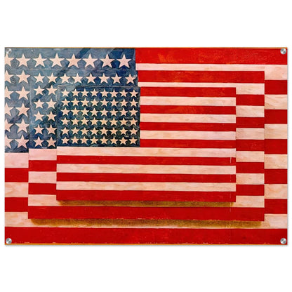 THREE FLAGS 1958 - Jasper Johns Acrylic Print - 70x100 cm / 28x40″ inches | Jasper Johns Wall Art | Jasper Johns Prints