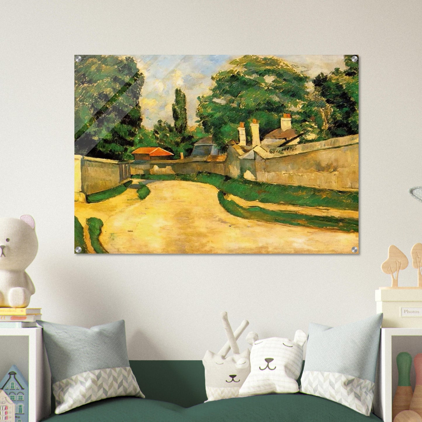 Houses Along a Road - Paul Cézanne Acrylic Print - 70x100 cm / 28x40″ inches