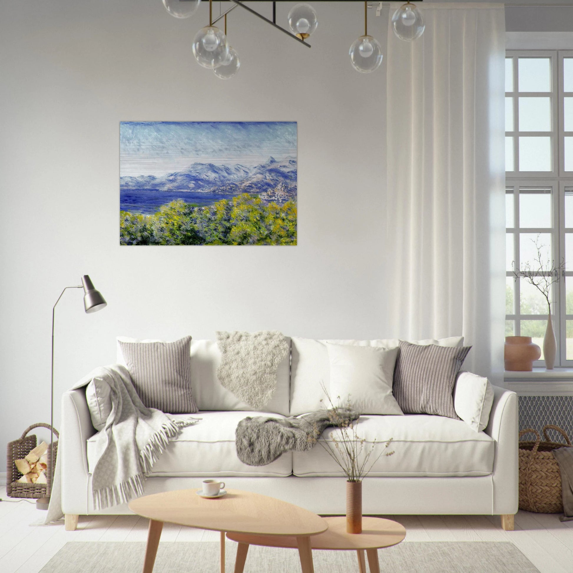 View of Ventimiglia - claude monet Brushed Aluminum Print - 70x100 cm / 28x40 inches | claude monet Aluminum Print | claude monet Prints
