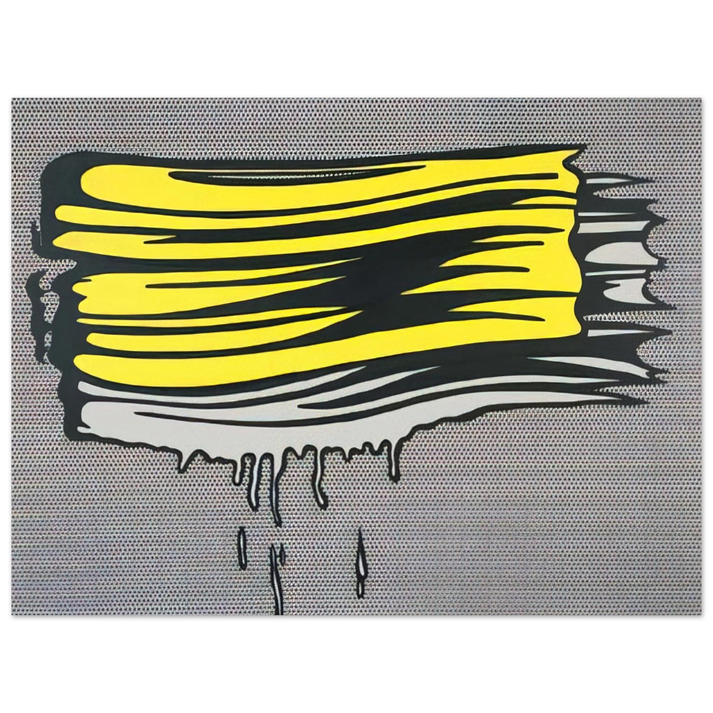 Roy Lichtenstein - YELLOW AND WHITE BRUSHSTROKES 1965  75x100 cm / 30x40inches Fine Art Poster