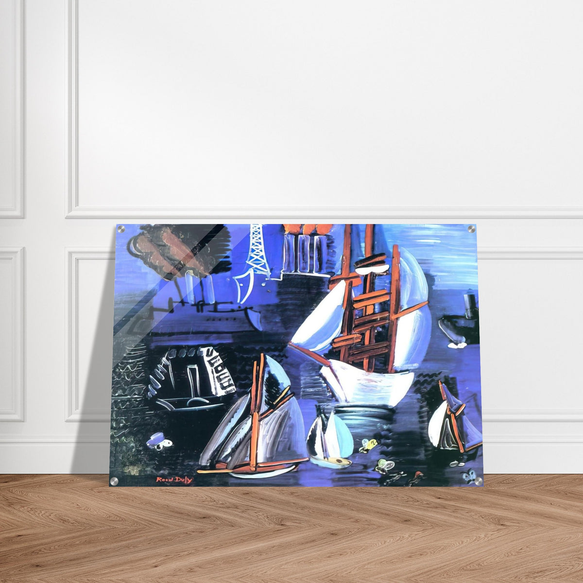 BOATS IN LE HAVRE 1926 - Raoul Dufy Acrylic Print - 70x100 cm / 28x40″ inches
