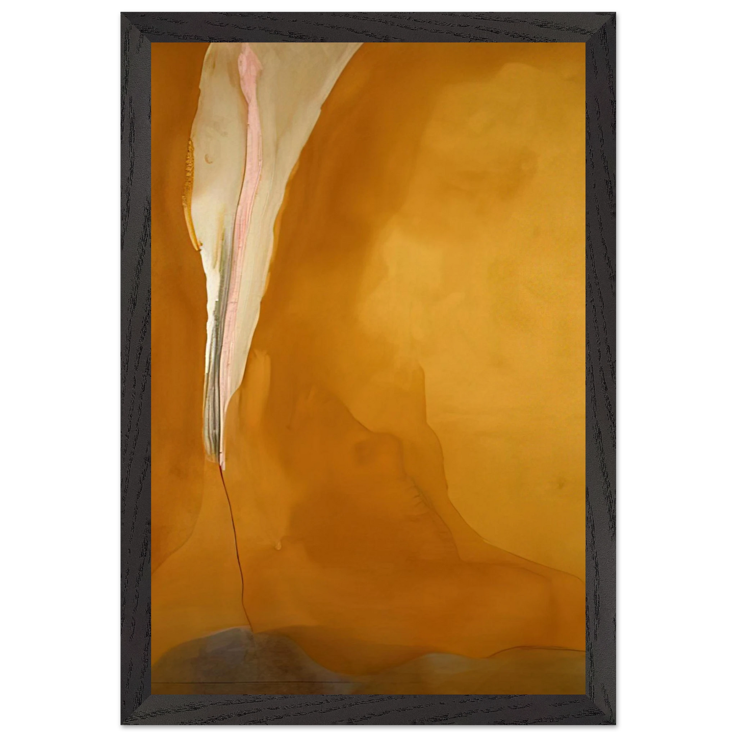 Helen Frankenthaler - Coral Wedge - 1972 Wall art - 70x70 cm / 28x28 inches - Premium Wooden Framed Poster With Fine Art Paper-canvas - White frame